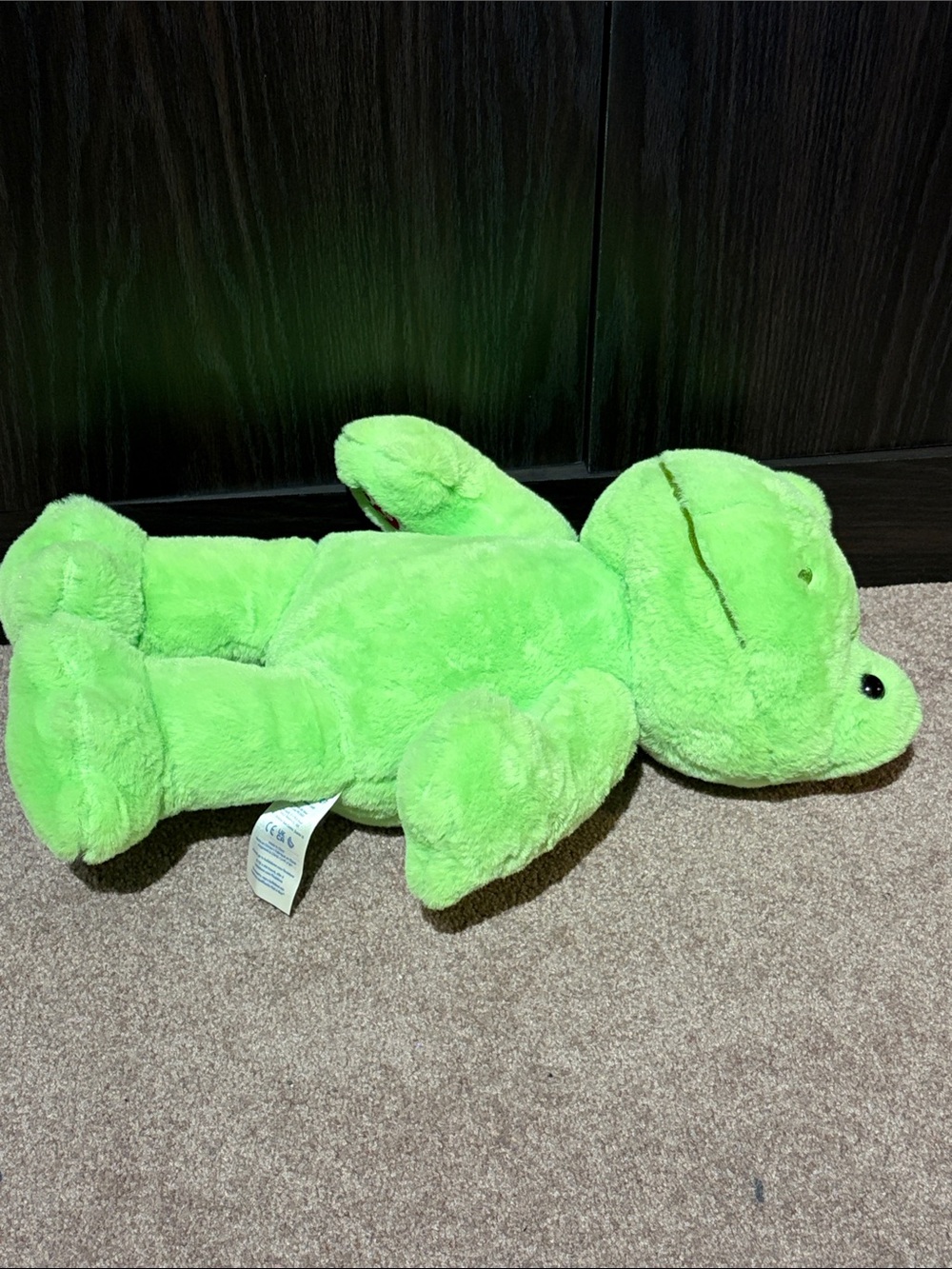 Green Plush Frog Stuffed Animal - Soft Plush Toy - Picture 2 of 5